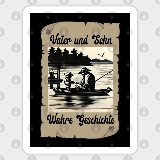 Dad and son fishing Sticker by Greenmillion